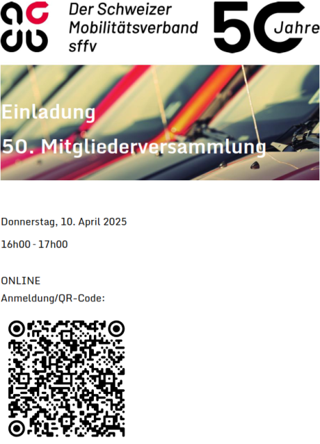 50. Mitgliederversammlung am 10. April 2025 online – Jubiläumsfeier am 13. Juni 2025